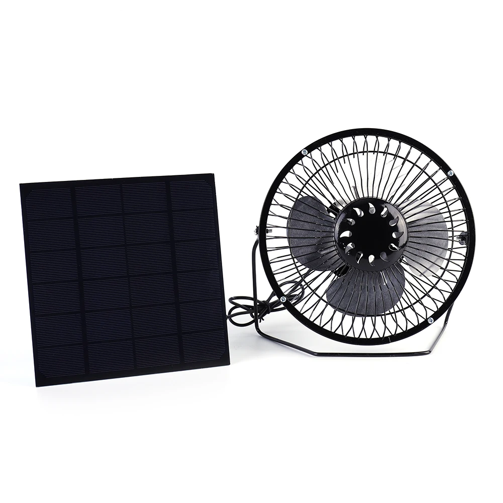 

Solar Environmental Fan Cooling Ventilation Fan USB Solar Powered Panel Durable 4 Inch Polysilicon Solar Panel for Home Office