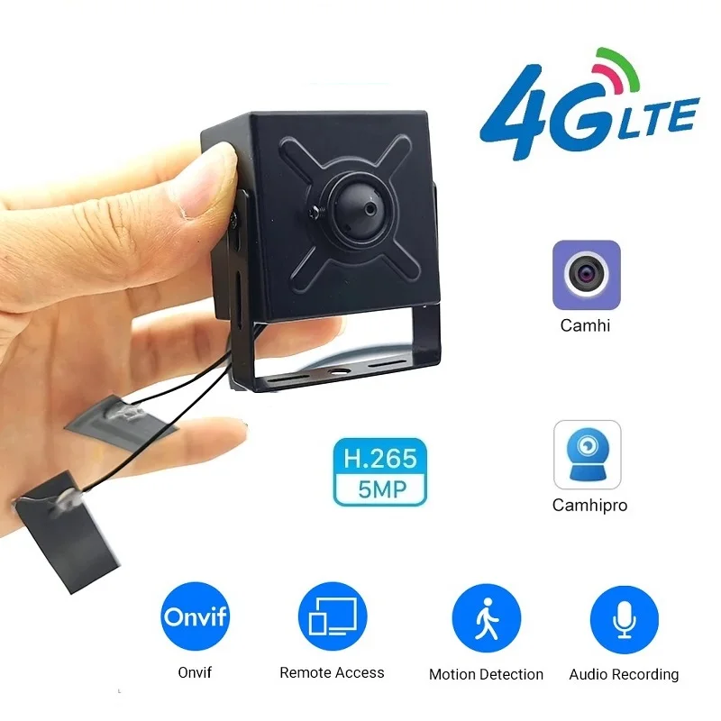 Внутренняя мини-4G промышленная IP-камера 3G 4G SIM-карта Camhi ATM Camera Pinhole Video Security P2P Audio CCTV