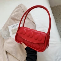 new style shoulder bags for women vintage armpit shoulder handbag flap retro baguet hand bag cute heart pattern clutches luxury