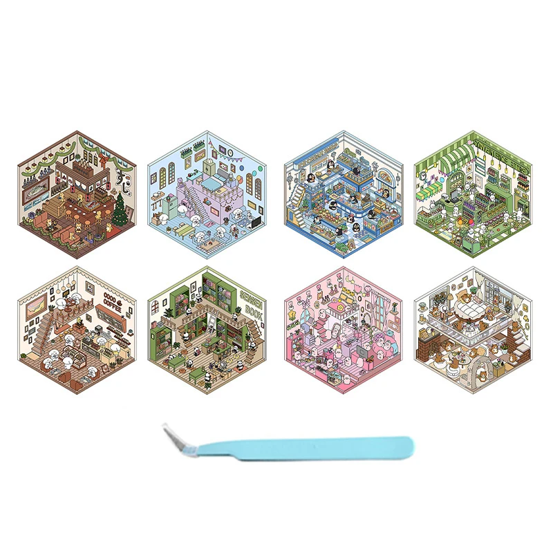 Мультяшные 3D наклейки для ландшафтного дизайна миниатюрная сцена сделай сам в