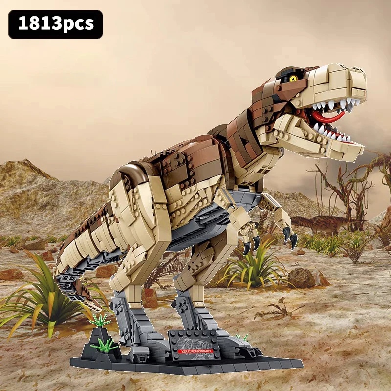 

MOC Jurassic Park World Indominus Rex Dinosaur Model Building Blocks Triceratops Tyrannosaurus Rex Bricks Set Toys Kid Gift