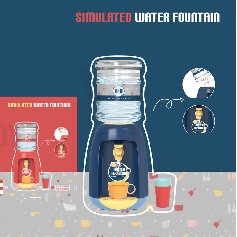 

Mini Drinking Fountain Toys for Children Montessori Method Educational Water Dispenser Simulation Device Kitchen Toy for Kids