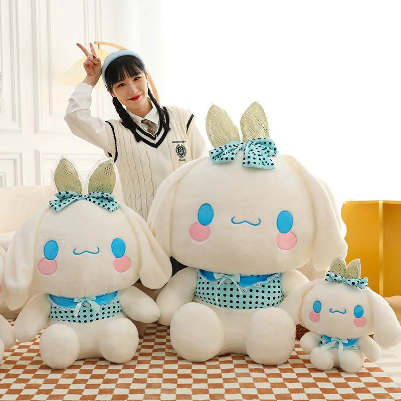 

Sanrio мультяшная Аниме Фигурка Huahua Crown Cinnamoroll большая ухая собака большая плюшевая сидячая кукла подушка игрушки Детский подарок на день рожд...