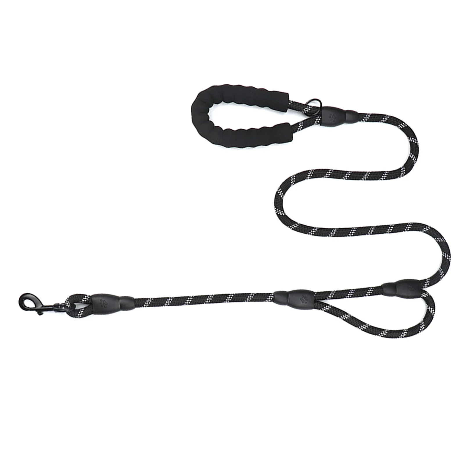 

Светоотражающий Поводок для собак, поводок среднего и большого размера с двойной ручкой, устойчив к погодным условиям, для тренировок, прогулок и активного отдыха