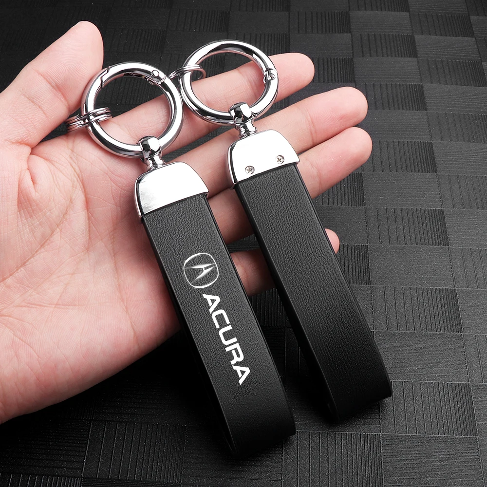 

New Leather Lanyard Keychain Men Women Metal Buckle Car Key Ring for Acura Integra RDX UA6 TLX CDX MDX YD3 ZDX ILX TL RL NSX TSX