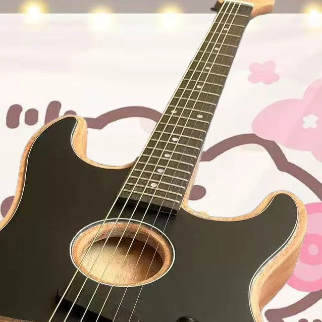 Электрическая гитара изготовленная на заказ из древесины клена и персика со