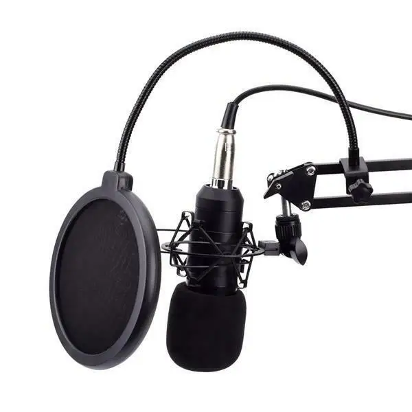 

BM-800 All Black Series Set Equipment Condenser Microphone 35 Type Metal Stand