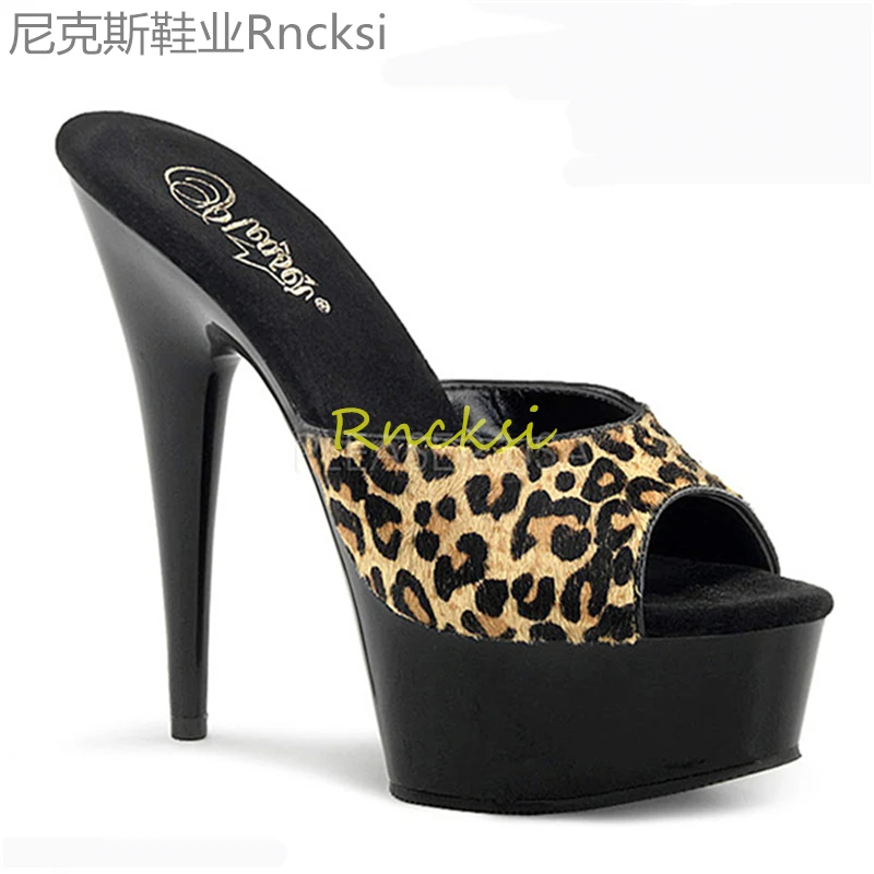 

15cm Waterproof platform model catwalk thick details and fashion women's sandals fashion super high-heeled women's shoes