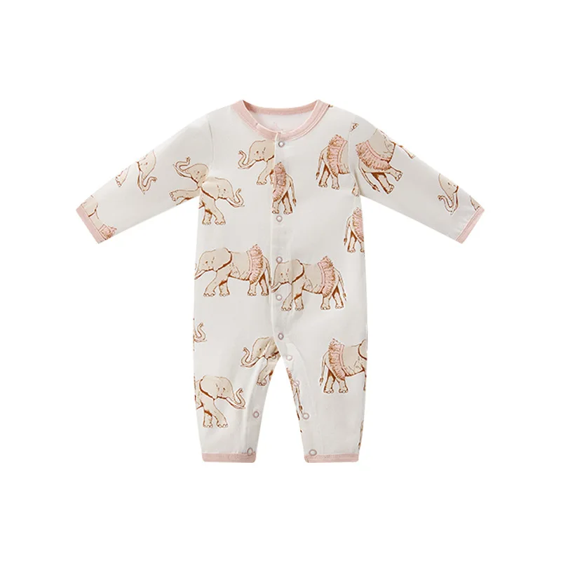 Детский комбинезон с длинным рукавом принтом животных