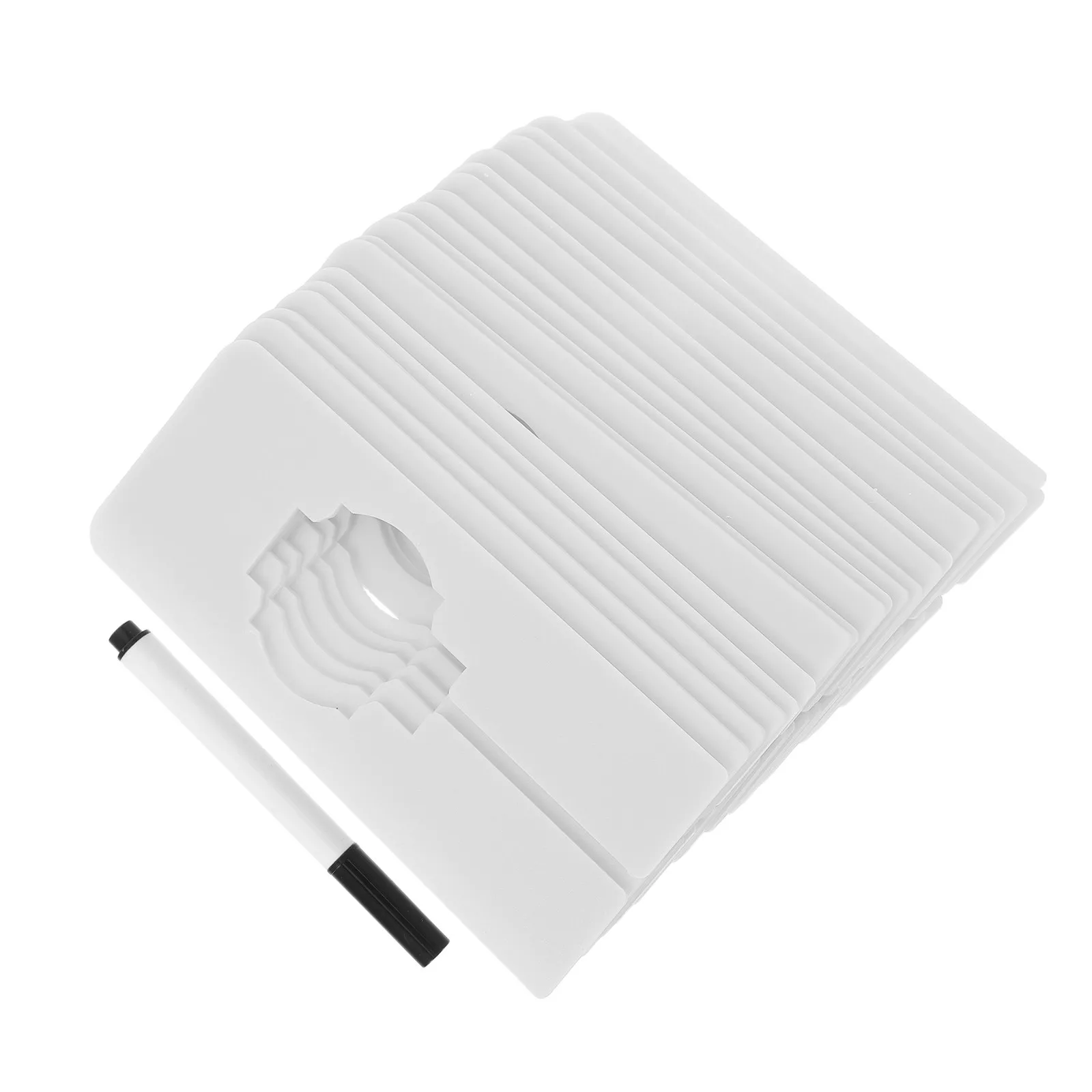 Фото 20 шт. пластиковых прямоугольных разделителей для одежды, пустые бирки для классификации гардероба, подвесные метки для определения размера одежды. №1