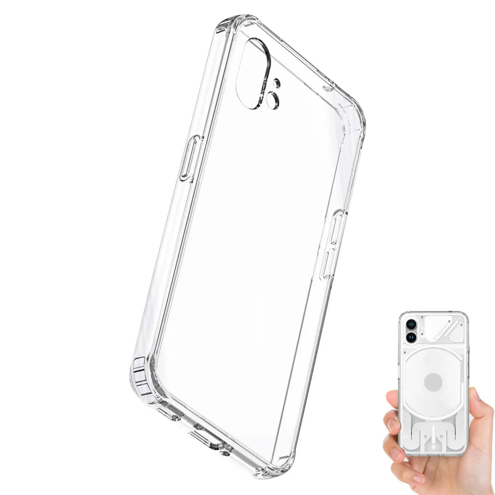

Transparent Case For Nothing Phone 1Phone1 1 Cover Antiknock Shell Soft Fundas Bumper Full Body Protection Accessories
