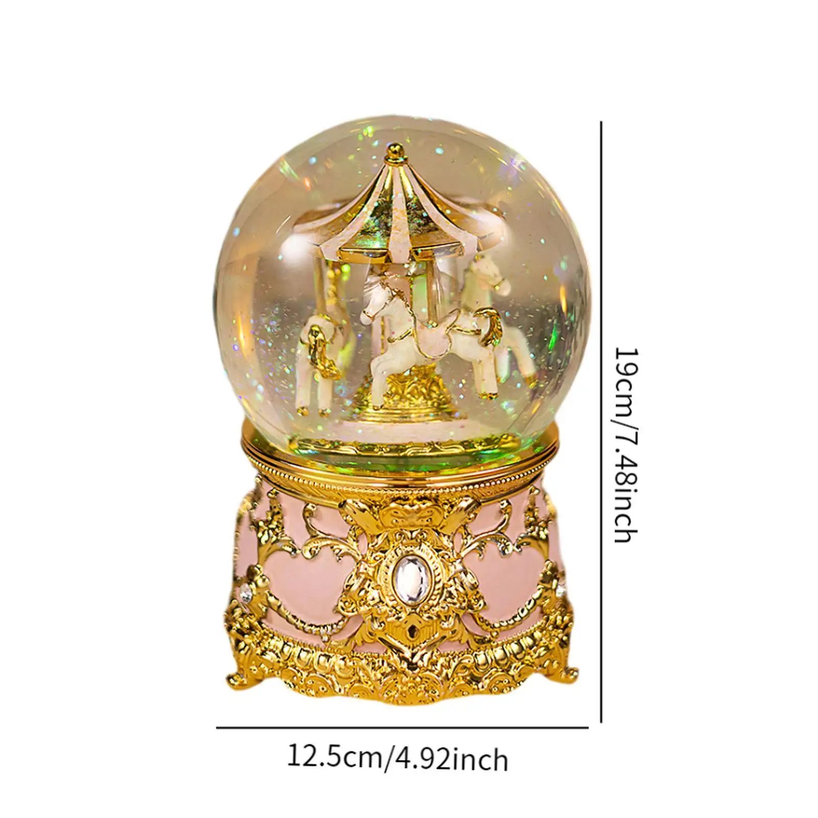 Музыкальная карусель музыкальная шкатулка из смолы с милой лошадью подарок на