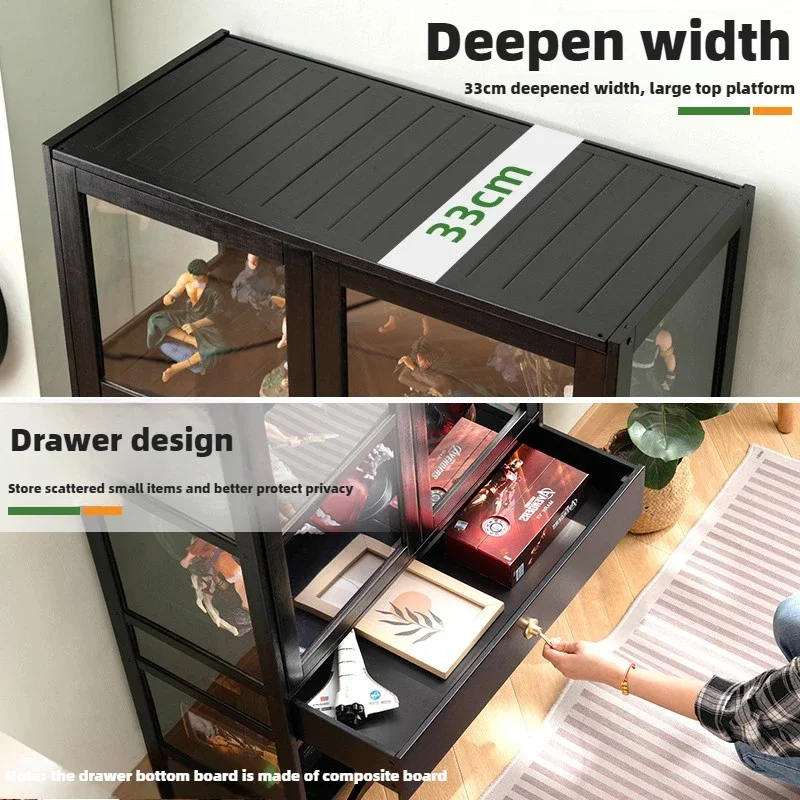 Витрина для фигурок акриловая прозрачная пылезащитная витрина ящик хранения в