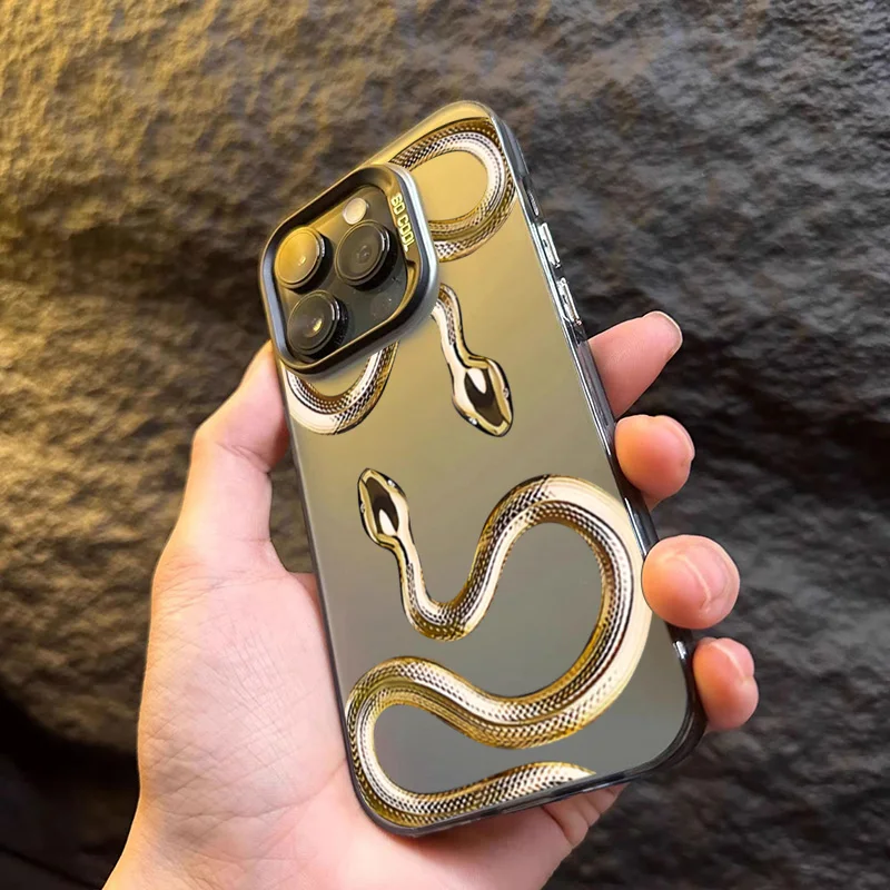 Чехол с золотым змеиным узором для Xiaomi 14T Pro чехлы Mi 11 Lite 5G 14 13T 13 12T Poco F6 M6 X6 X5 F5