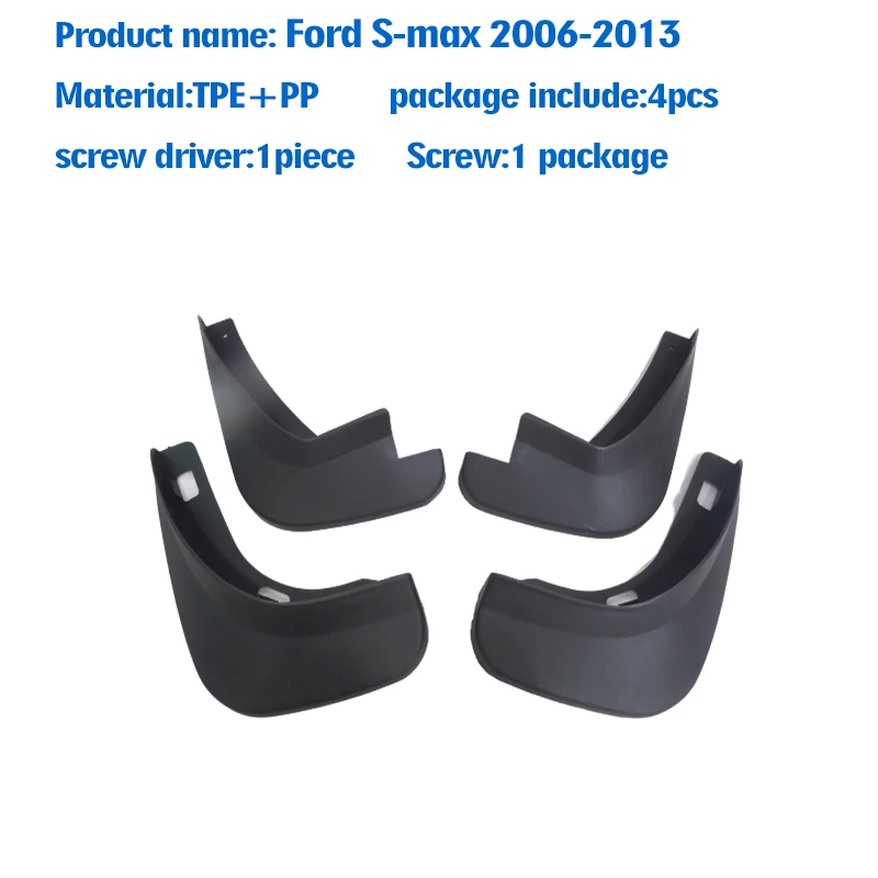 

2006 2007 2008 2009-2013 ДЛЯ Ford S-MAX smax Брызговики на крыло Брызговики Автомобильные аксессуары Передние и задние 4 шт.