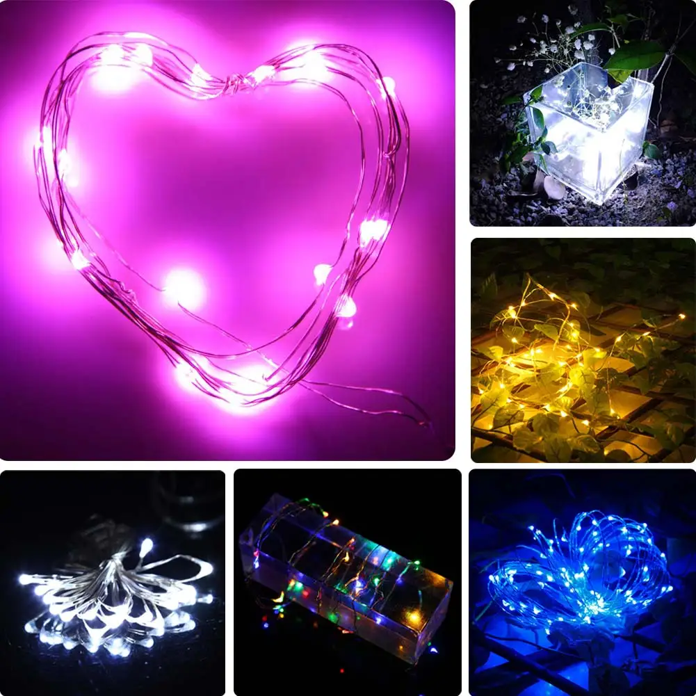 

2m 20 Leds Copper Wire Fairy String Light Lamp Christmas Holiday Wedding Party Garden Decoration Lights 66cy