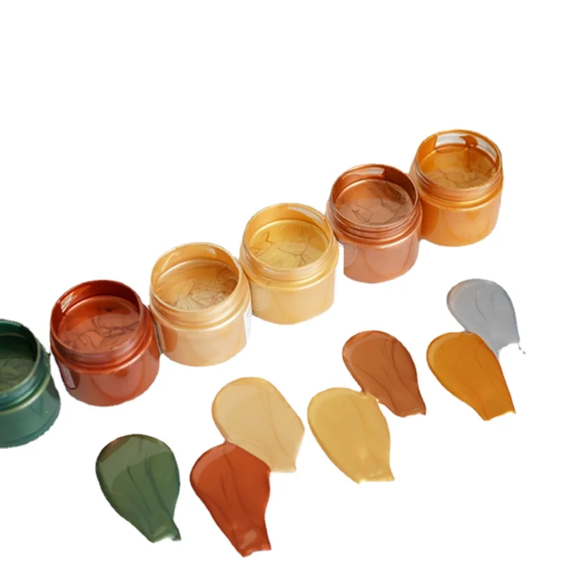 100 мл металлическая акриловая краска Ретро меняющая цвет свеча статуя цветная