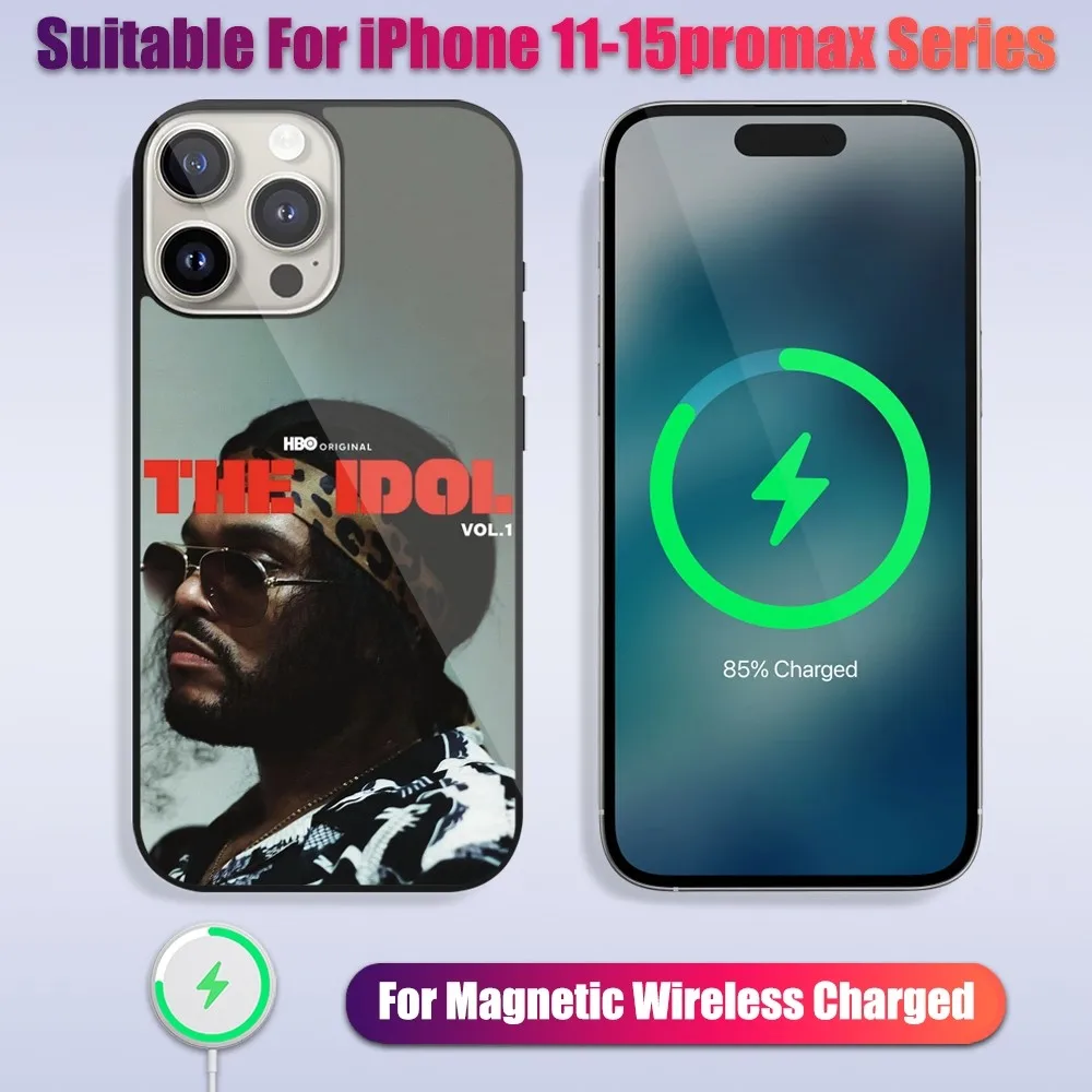 Чехол для телефона Singer The Weeknd Idol Vol 1 iPhone 13 14 15 11 12 Pro Max Plus стеклянный магнитный чехол