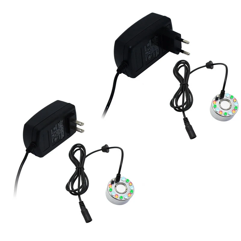 

Мини-генератор тумана с 12 светодиодами для домашнего фонтана/воды/пруда