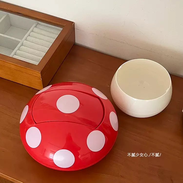 Настольная мини-корзина для мусора в форме гриба милая креативная маленькая