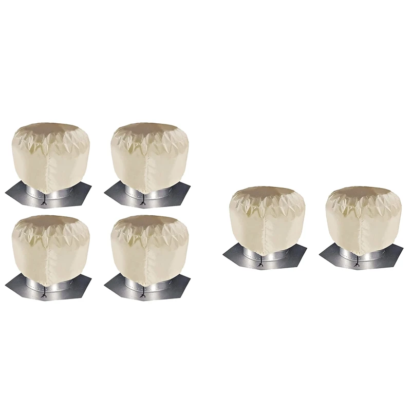 

4 Piece Turbine Roof Vent Cover House Roof Turbine Hoods Shield Canvas 20Inch X 20Inch Khaki