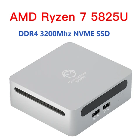 SZBOX AMD Ryzen 7 5825U Мини ПК Windows 11 Pro DDR4 3200 МГц NVME SSD WIFI6 BT5.2 4K HD настольный мини ПК игровой компьютер