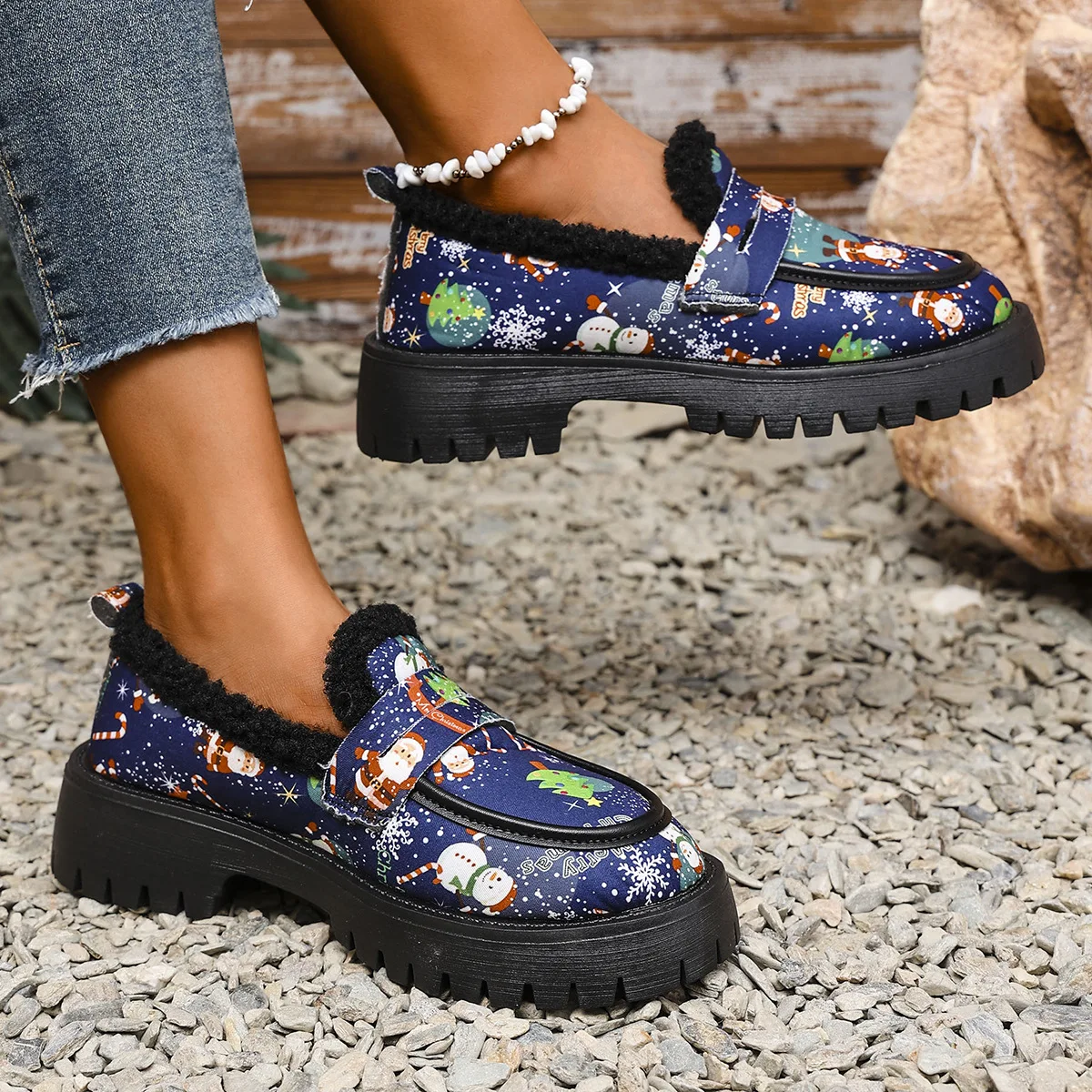 Летняя обувь женские лоферы с мехом круглым носком универсальные сабо оксфорды