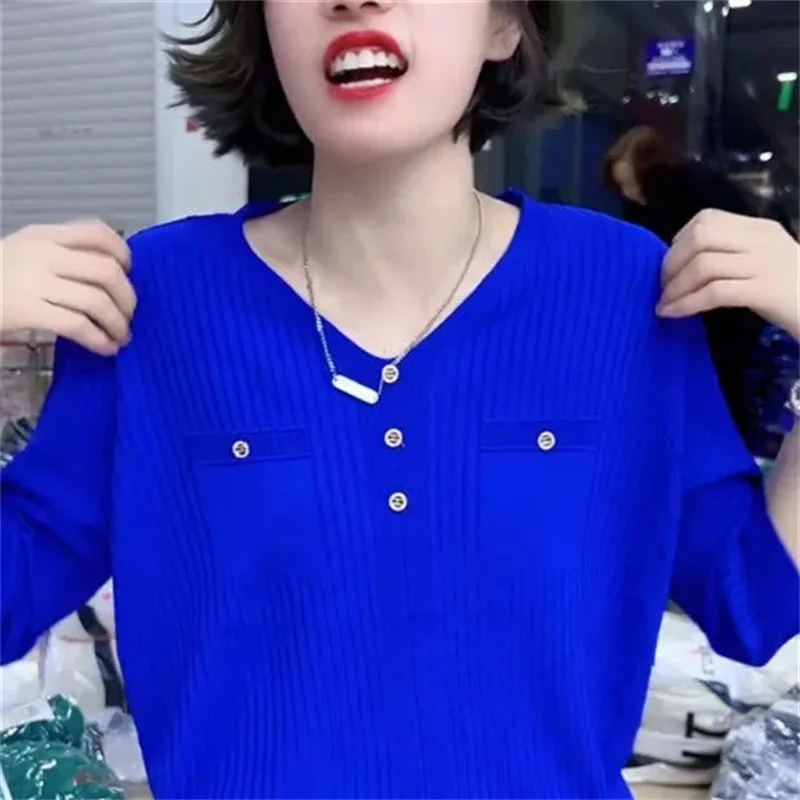 Женская футболка 2023 свитер из ледяного шелка летняя новая рубашка с имитацией