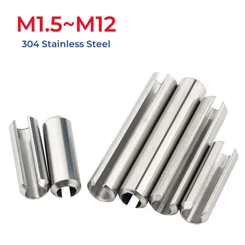 

M1.5 M2 M2.5 M3 M3.5 M4 M5~M12 GB897 Пружинный эластичный цилиндрический штифт из нержавеющей стали 304, дюбель, прямые штифты