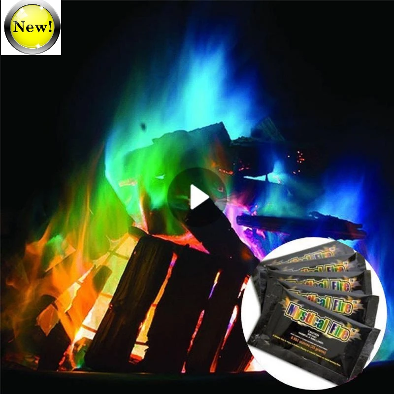 

NEW2022 1/3/5 Pcs Mystical Colorful Fire Flames Powder Bonfire Sachets Pyrotechnics Mystical Trick Outdoor Camping Hiking Surviv