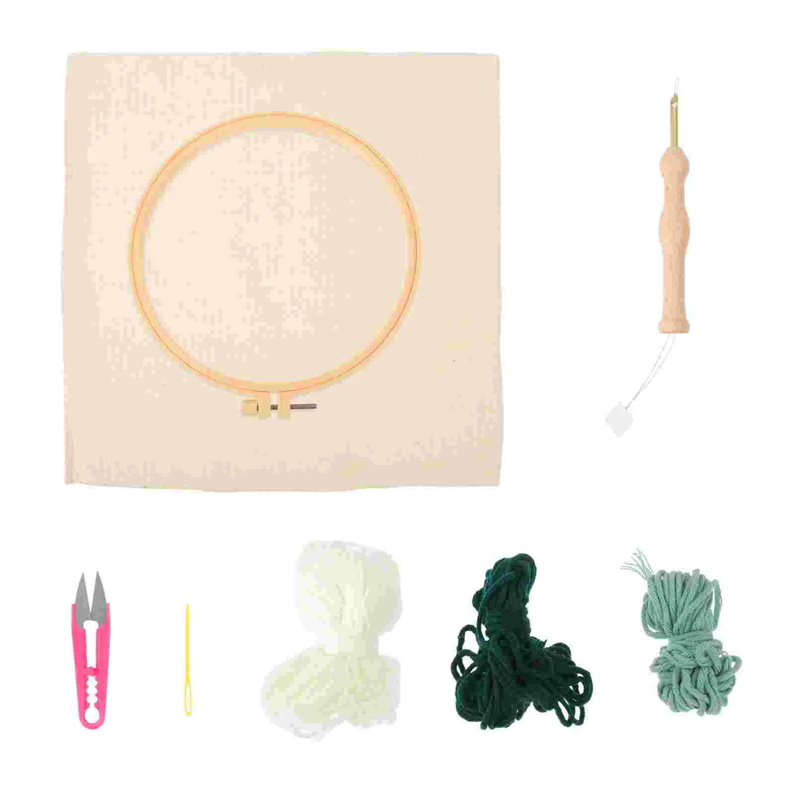 

1 Set DIY Punch Needle Embroidery Starter Kits Embroidery Material Kits