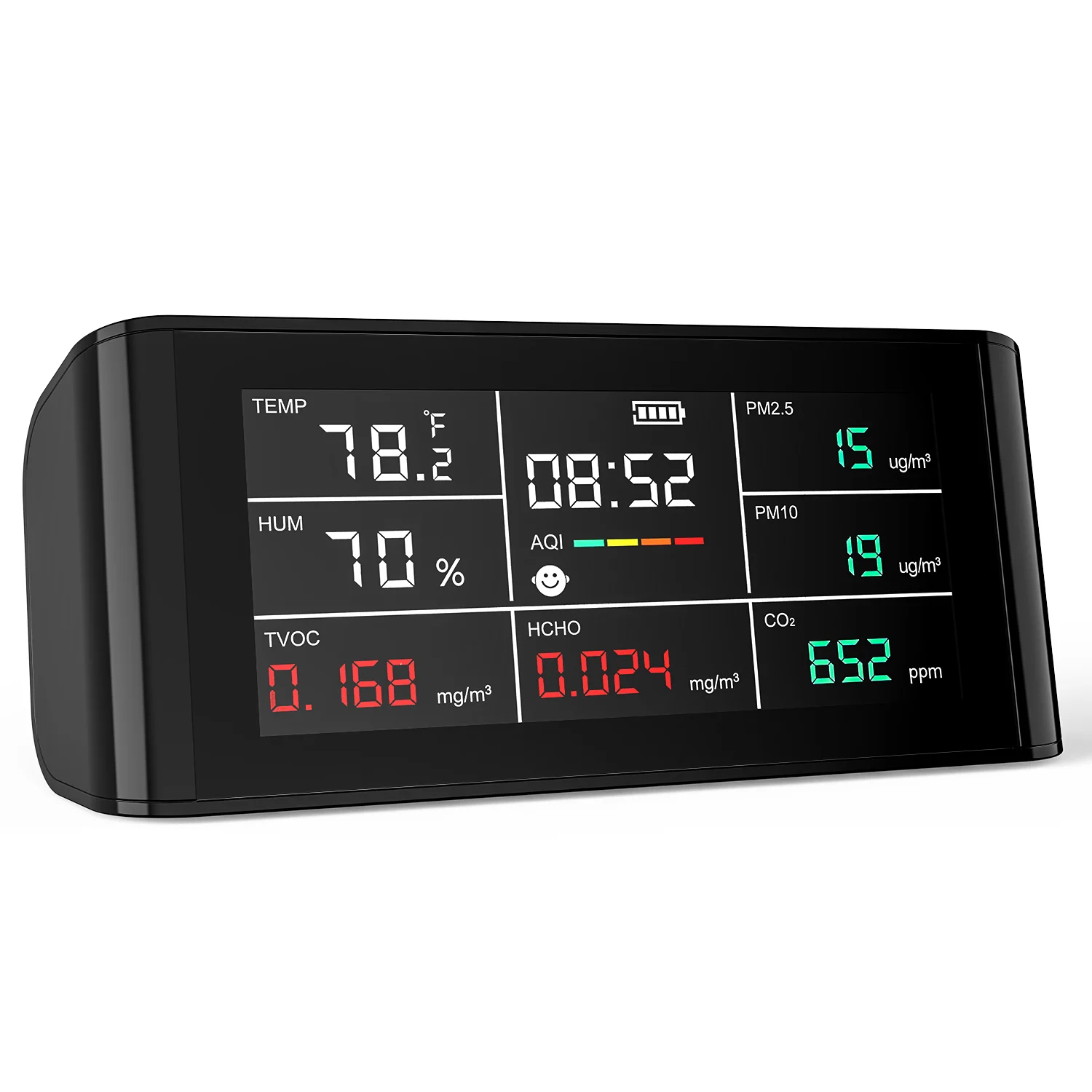 

Монитор качества воздуха 9 в 1, многофункциональный детектор диоксида углерода, точный тестер CO2, детектор качества воздуха, анализатор возд...