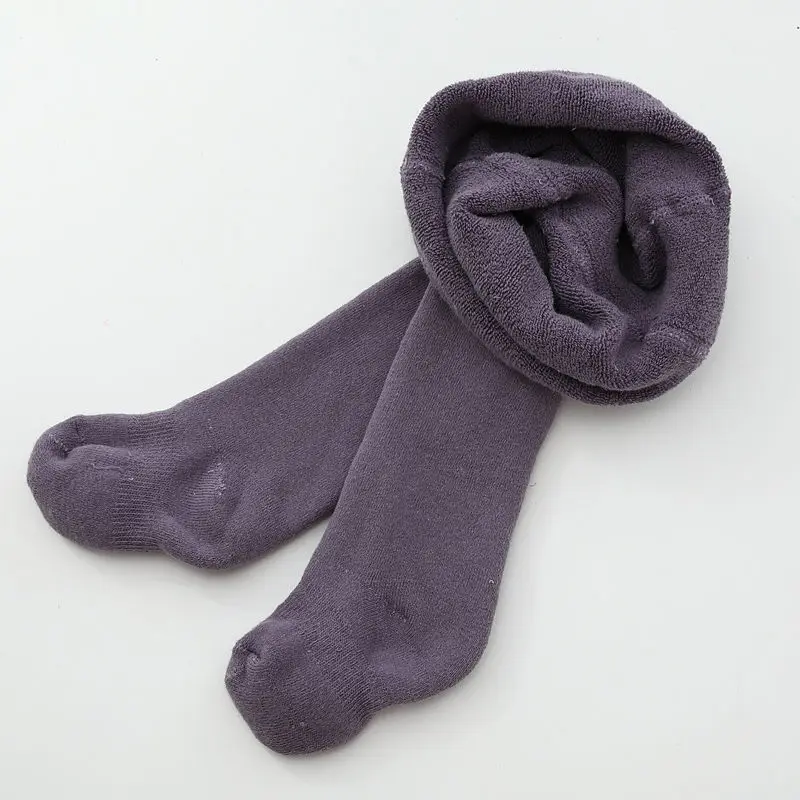 Осенние женские колготки плюс бархатные теплые детские однотонные леггинсы