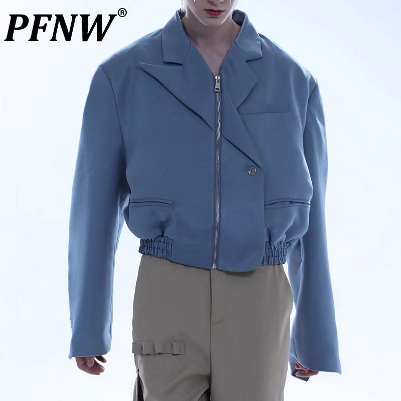 

PFNW Spring Autumn Men's Original Fashion Pilot Suit Jackets Short Darkwear Motorcycle Handsome Streetwear Techwear Coat 12A9778