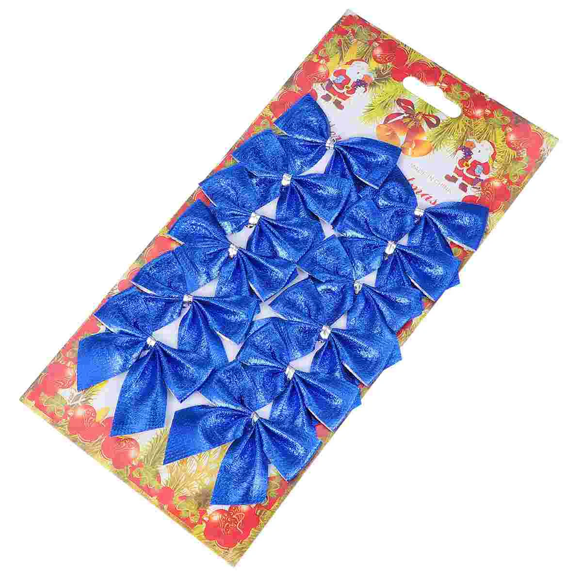 

Christmas Tree Bows Bowknot Xmasbow Hanging Ornament Decorative Gift Wreaths Blue Decoration Pendants Box Ornaments Mini