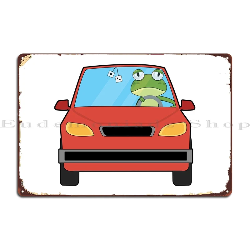 

Frog Car Metal Plaque Poster Wall Decor Club Designs Cave Pub Tin Sign Poster