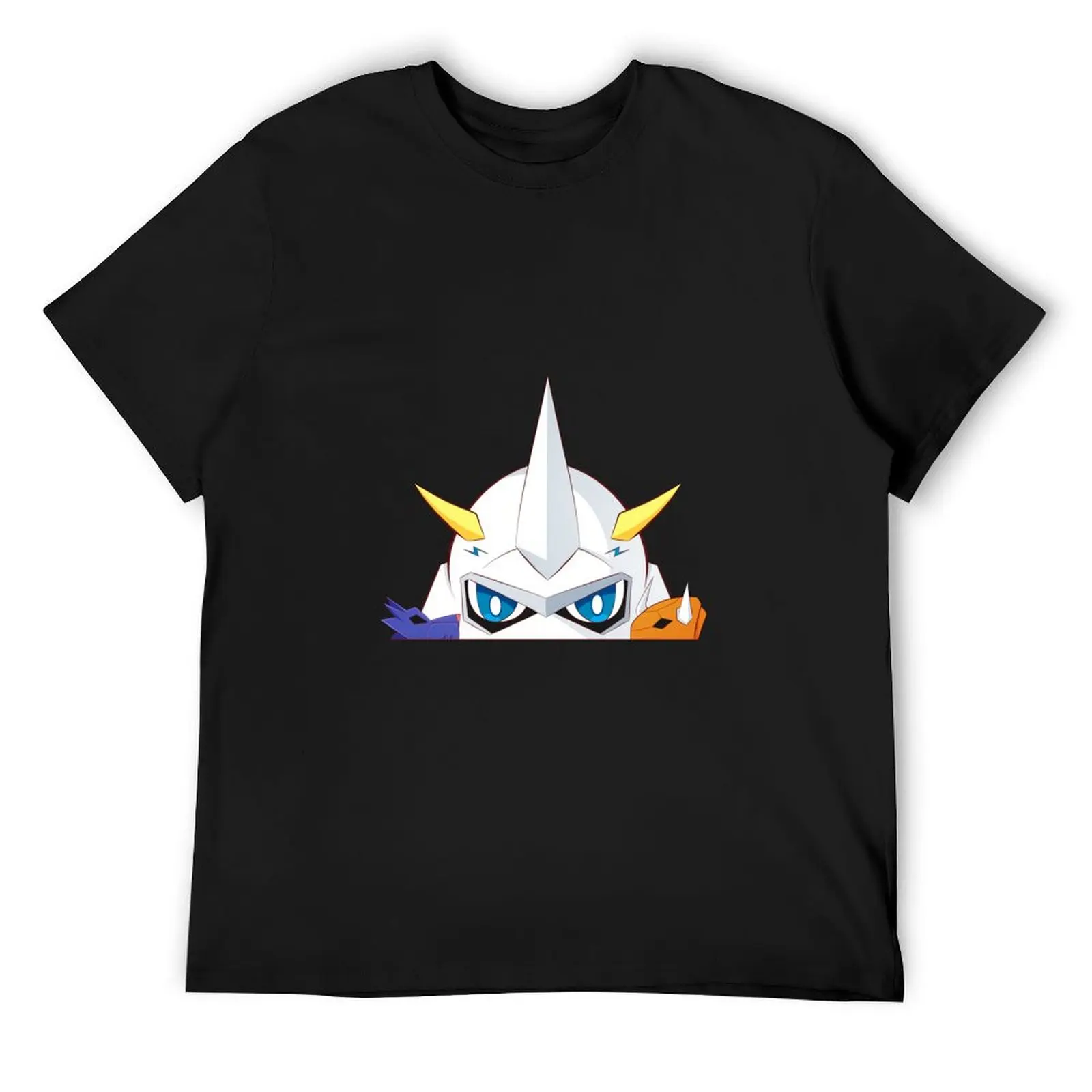 Футболка Chibi Peeking Omnimon одежда в стиле аниме летние топы винтажная рубашка простая