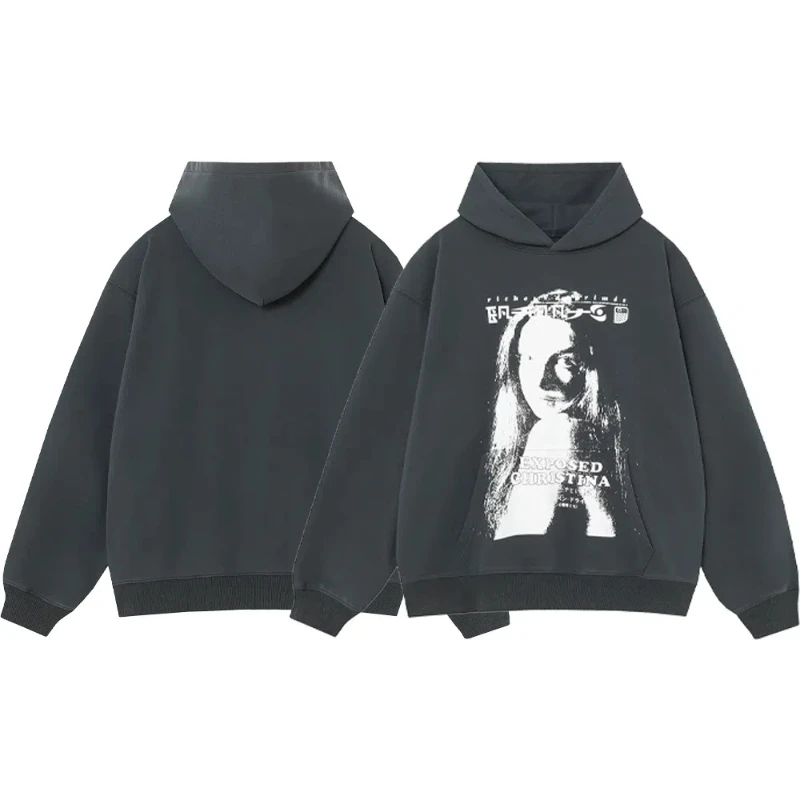 Модная повседневная толстовка с капюшоном для мужчин и женщин модель 2024aw Y2k