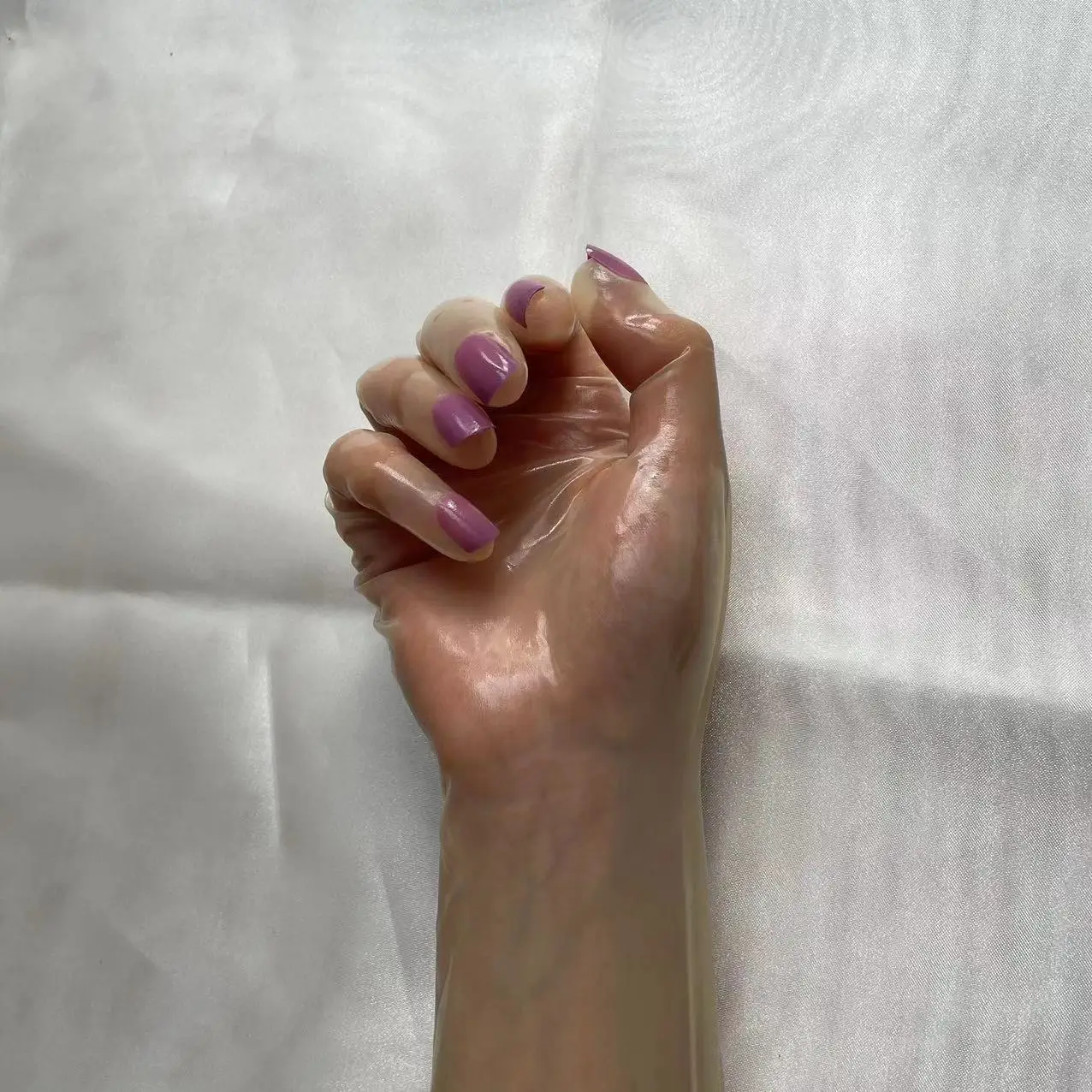 Женские блестящие прозрачные супер тонкие латексные перчатки Zentai Фетиш