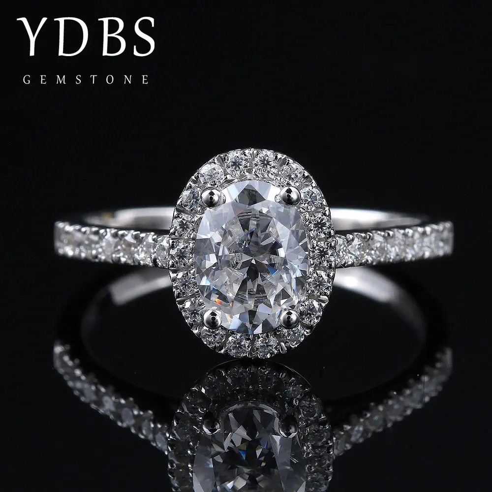 

Кольцо YDBS из белого золота с бриллиантом, 1.0CT, 14 к