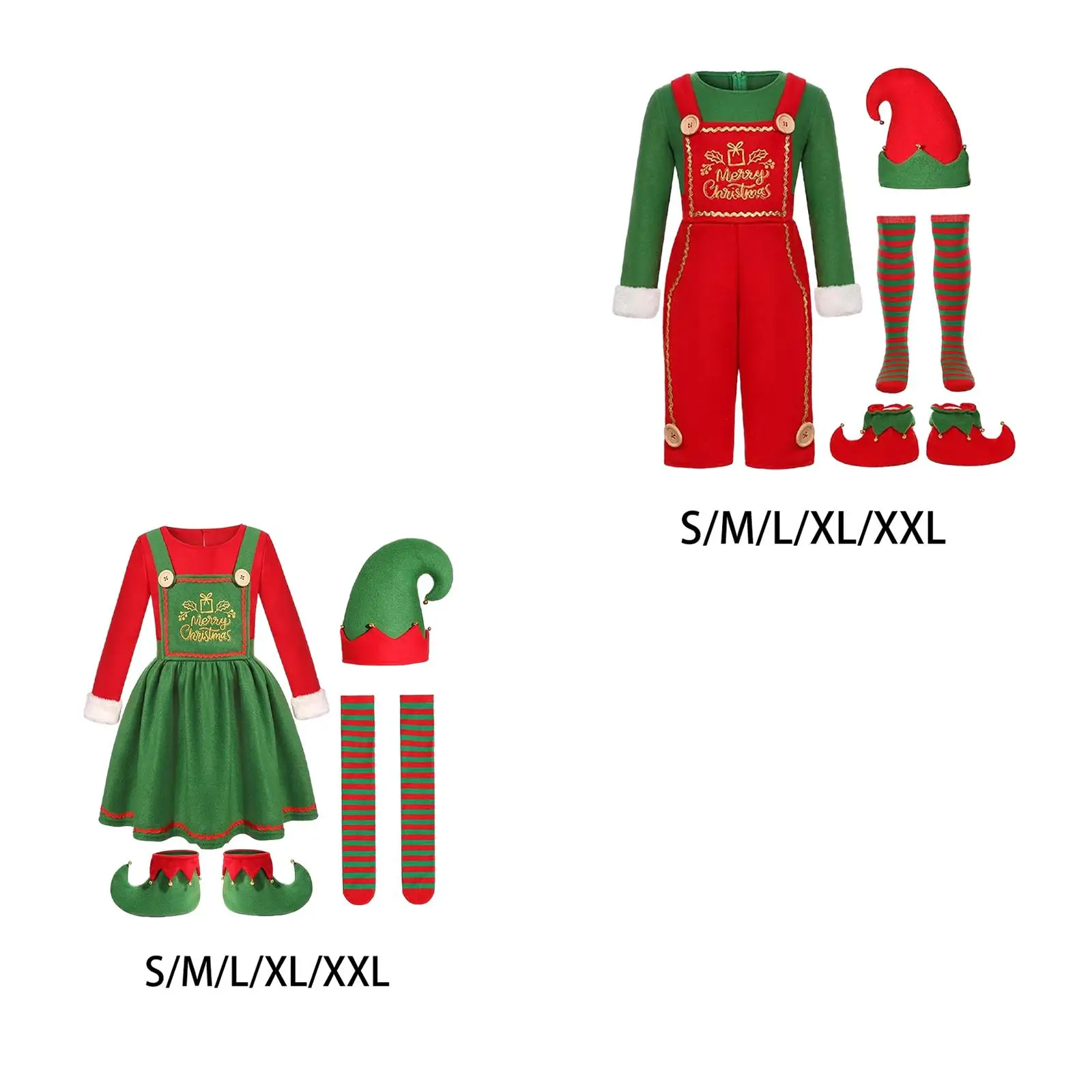 Elf Christmas Costume Fancy Dress Shoe Covers Kids Children Photo Props Clothes Elf Christmas Costume Fancy Dress Shoe Covers Kids Children Photo Props Clothes