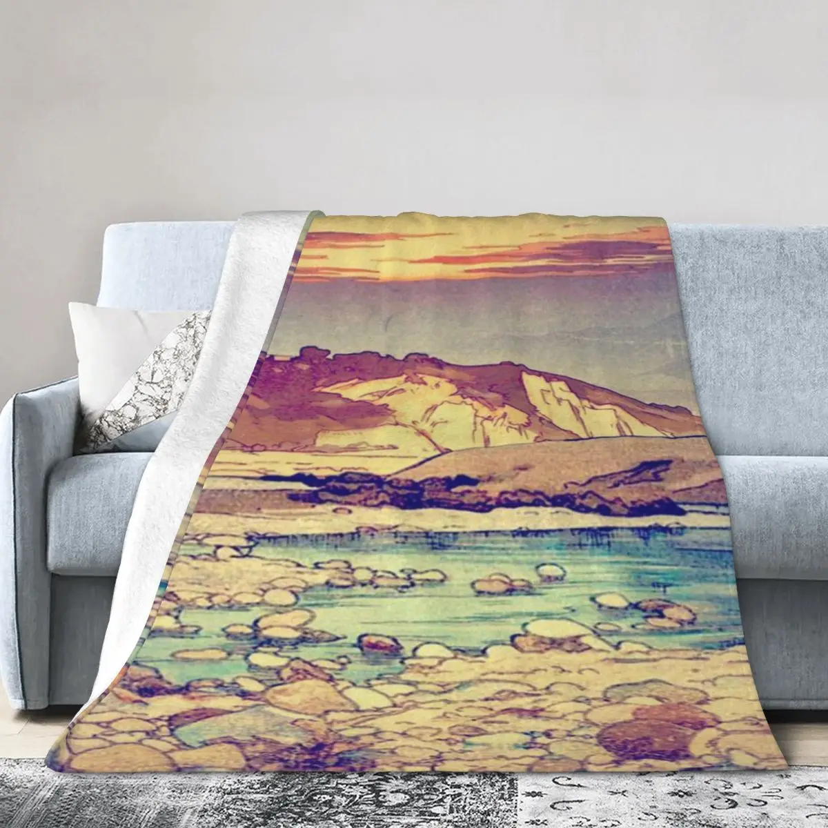 Закат на Yuke — природный пейзаж ультрамягкое одеяло из микрофлиса