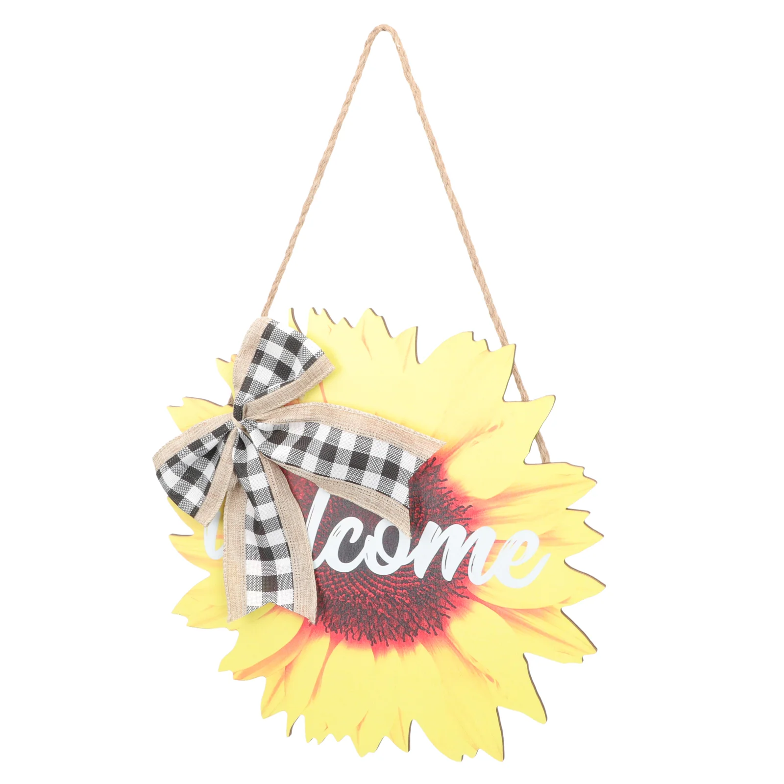 

Sign Sunflower Door Flower Wall Welcome Porch Front Wreath Summer Hanging Outdoor Deck Decorations Wood Ornament Floral Wooden