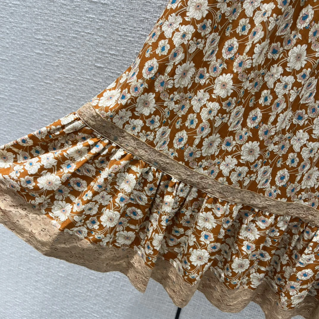 Женская кружевная юбка роскошная в праздничном стиле с французским