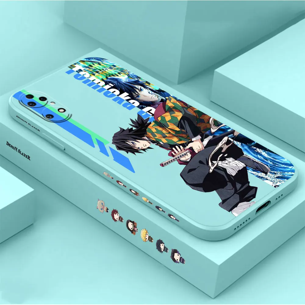 Demon Slayer Tomioka Giyuu Phone Case For Huawei P60 P50 P40 P30 P20 Mate 50 40 30 20 20X 10 Colour Liquid Silicone Cover Funda