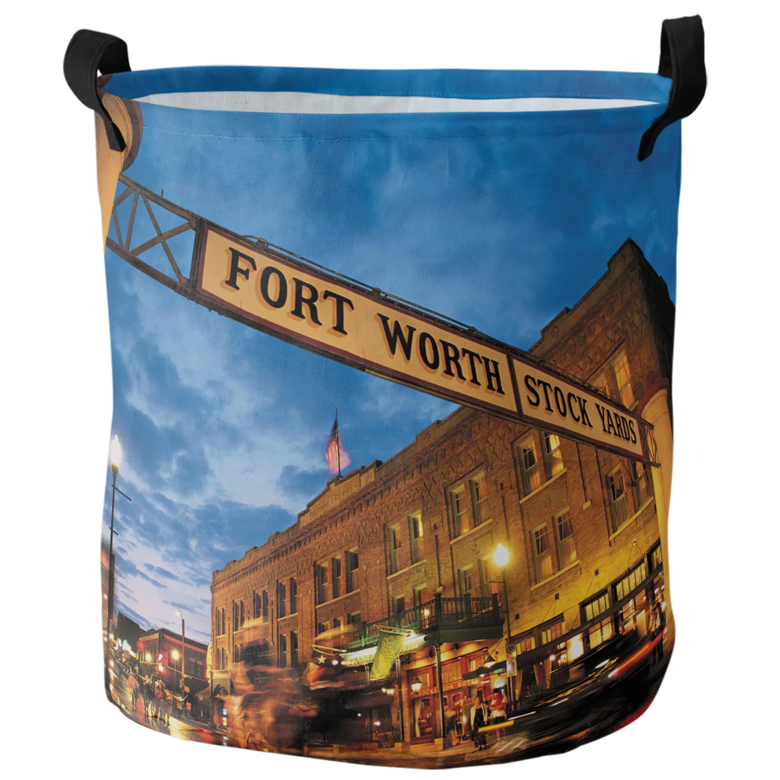 

Ночная городская уличная неоновая корзина для белья, корзина для хранения игрушек, складные фотокорзины для организации