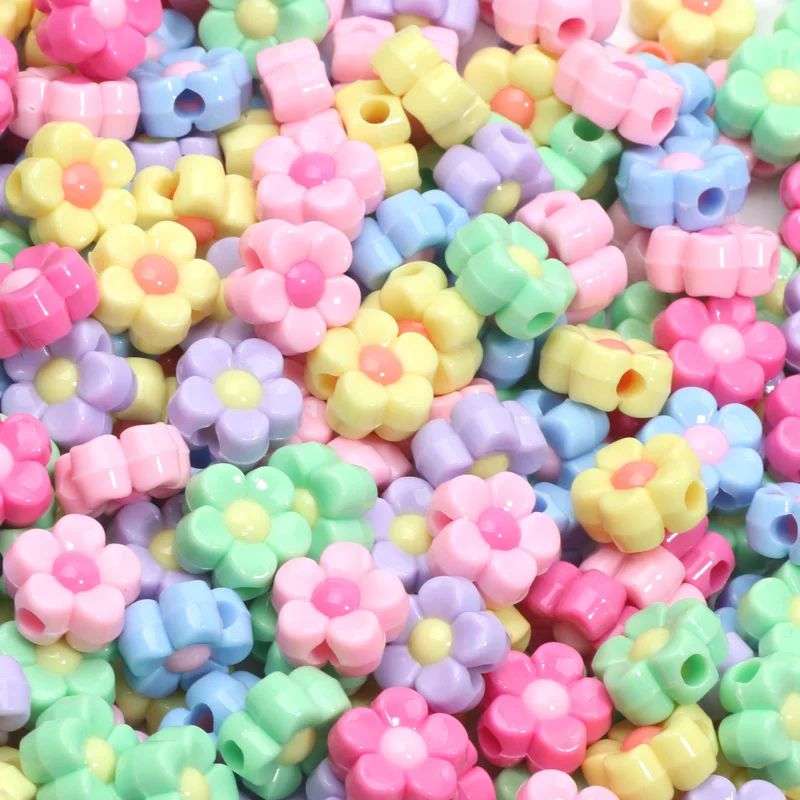 20 шт. 13 мм Разноцветные акриловые бусины-разделители в форме цветка для