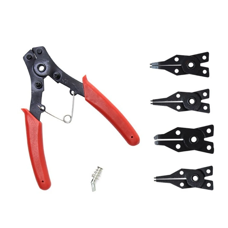 Snap Ring Pliers Set Circlip Set Include Straight/Curved Circlip Nozzle Tools for Ring Remover Retaining & Remove Hoses