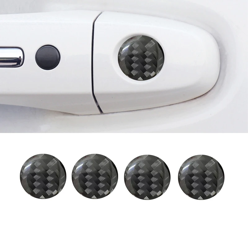 4pcs 20mm Car Lock Keyhole Decoration Stickers for skoda Octavia a5 a7 2 rapid Fabia YETI superb vw passat Bora POLO