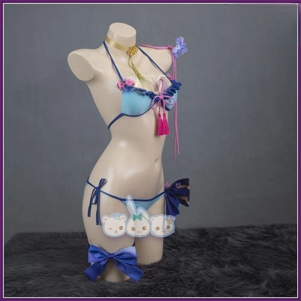 AGCOS Genshin Impact Kamisato Ayaka Косплей Csotume Купальники Бикини Doujin Sukumizu Сексуальный